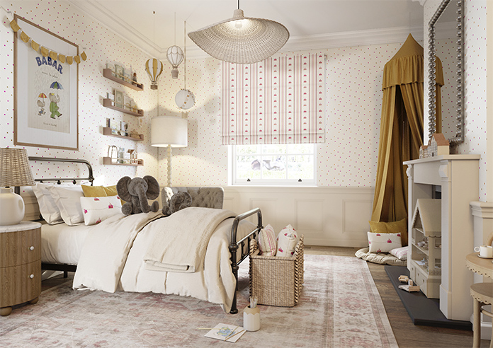 May Day, Tent Stripe Brights - Roman Blind - Image 6